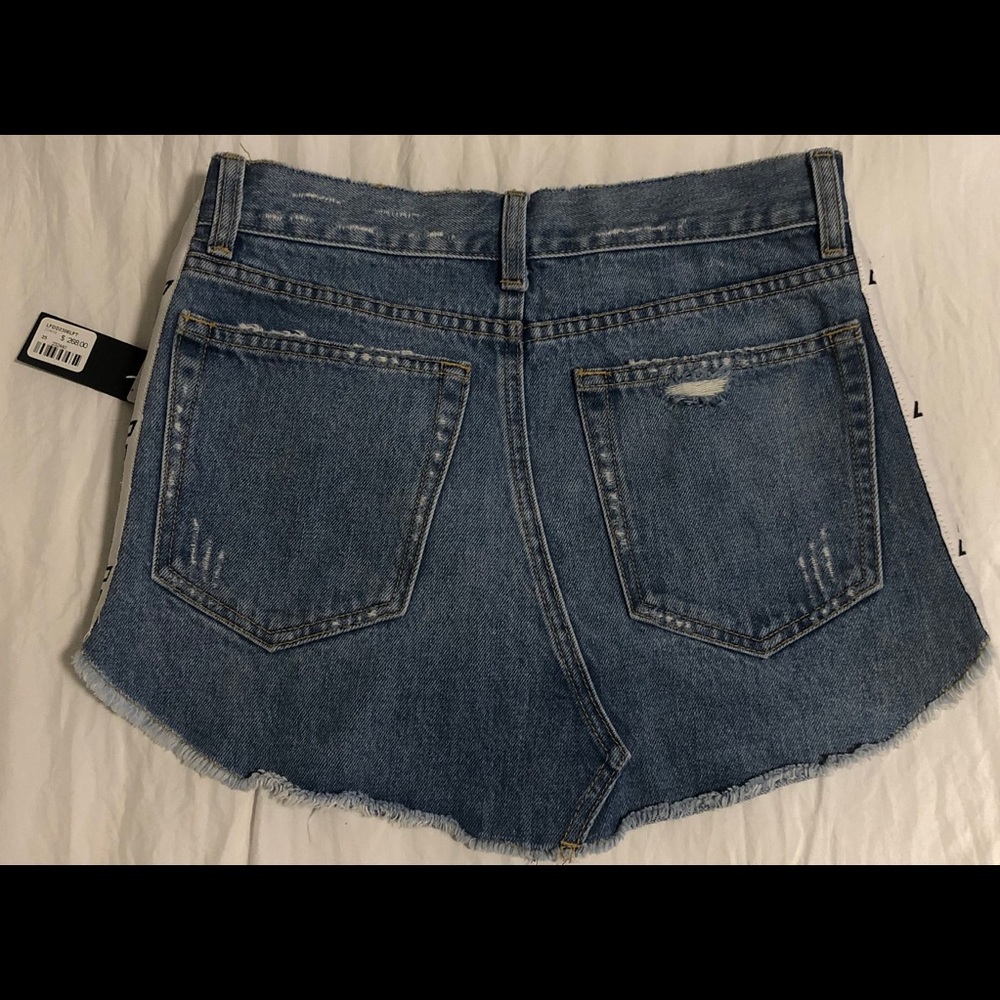 NWT LF The Brand “Adriana” denim distressed skirt